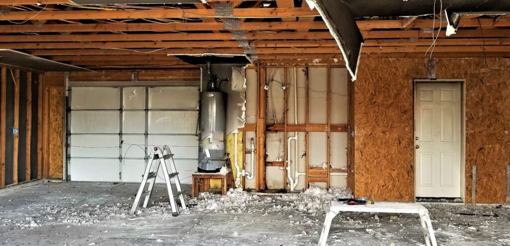 Home being rebuilt after a garage fire